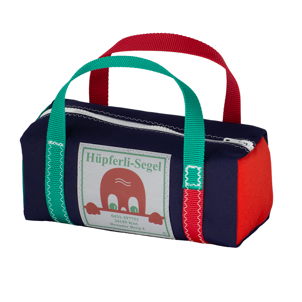 kleine Kulturtasche aus Segeltuch